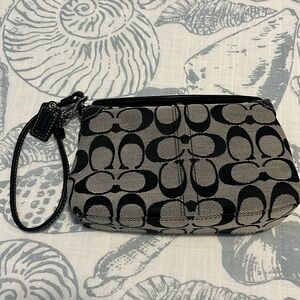 Coach wristlet. Black and gray. 5”x7”